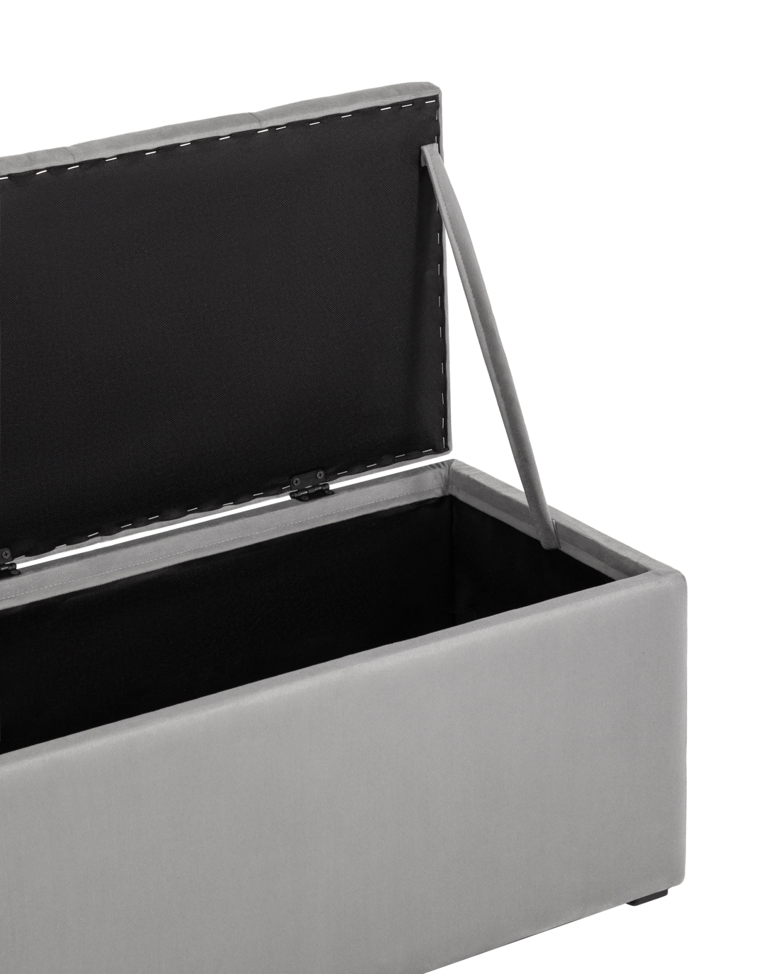 Пуф с крышкой Нильсон 2 велюр серый Stool Group