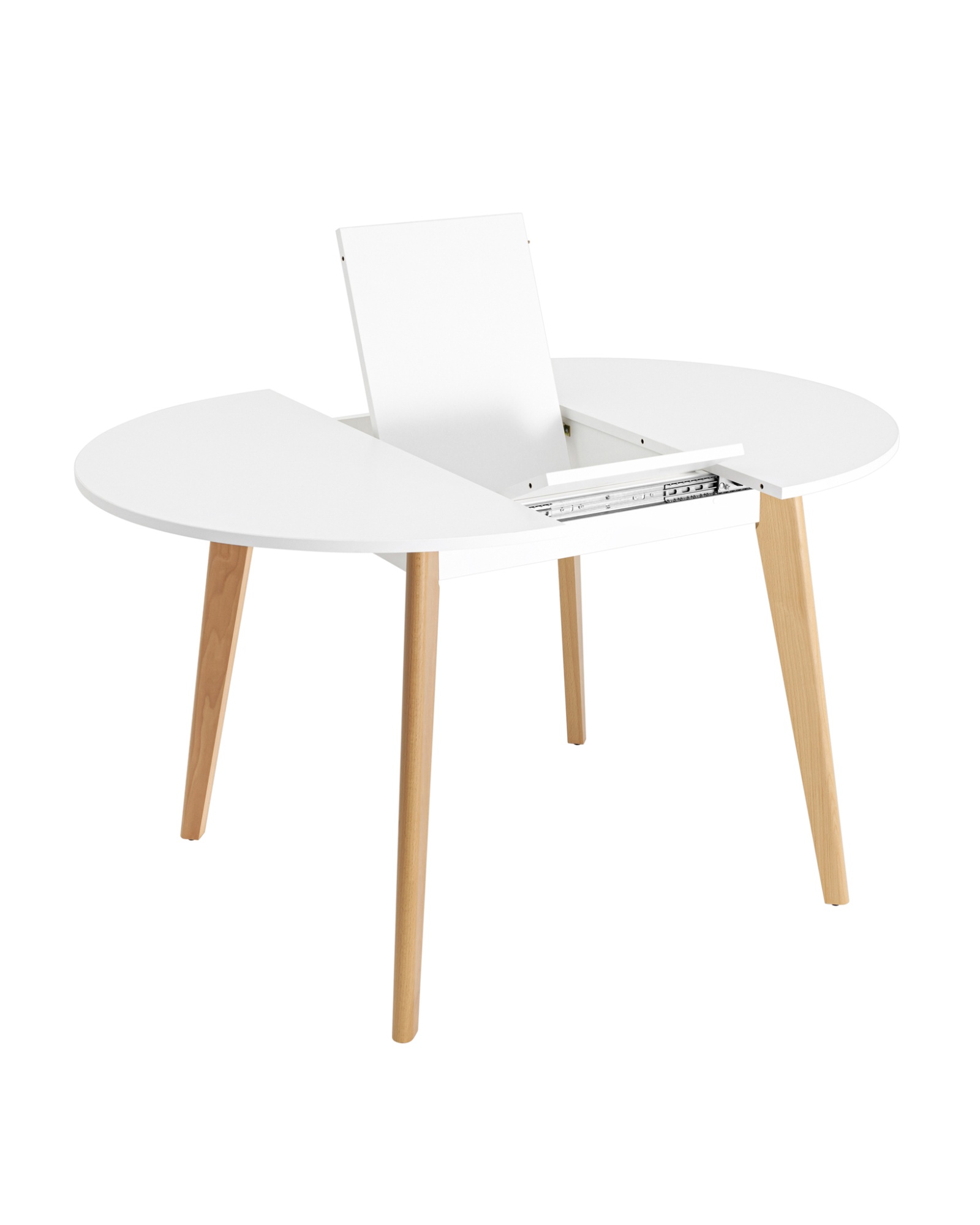 Стол Rondo 100-135*100 бук/белый Stool Group