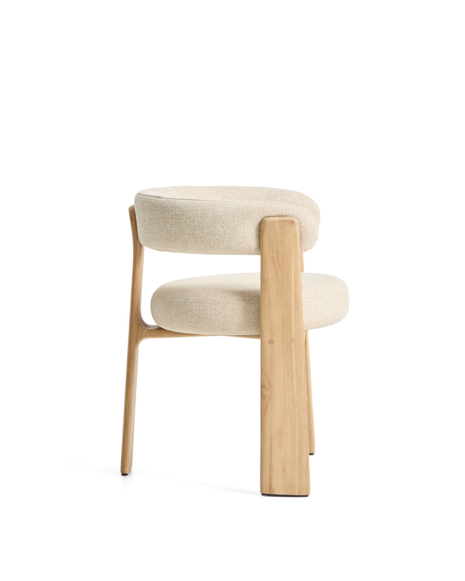 Уличный стул Granite бежевый с ножками из тикового дерева La Forma 481791