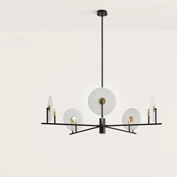 Люстра Erto 5L с алебастровыми дисками 1096/25 Aromas del Campo