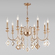 Подвесная люстра Eurosvet 10120/8 золото/тонированный хрусталь Strotskis Smart (10110/ Подвесная люстра Eurosvet 10120/8 золото/тонированный хрусталь Strotskis Smart (10110/