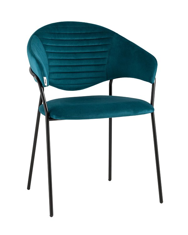 Стул Алексис велюр сине-зелёный Stool Group