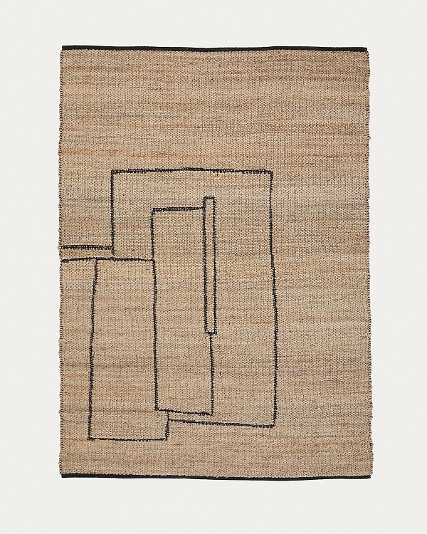 Ковер Velira из джута с графическим рисунком 200 x 300 см La Forma (ex Julia Grup)