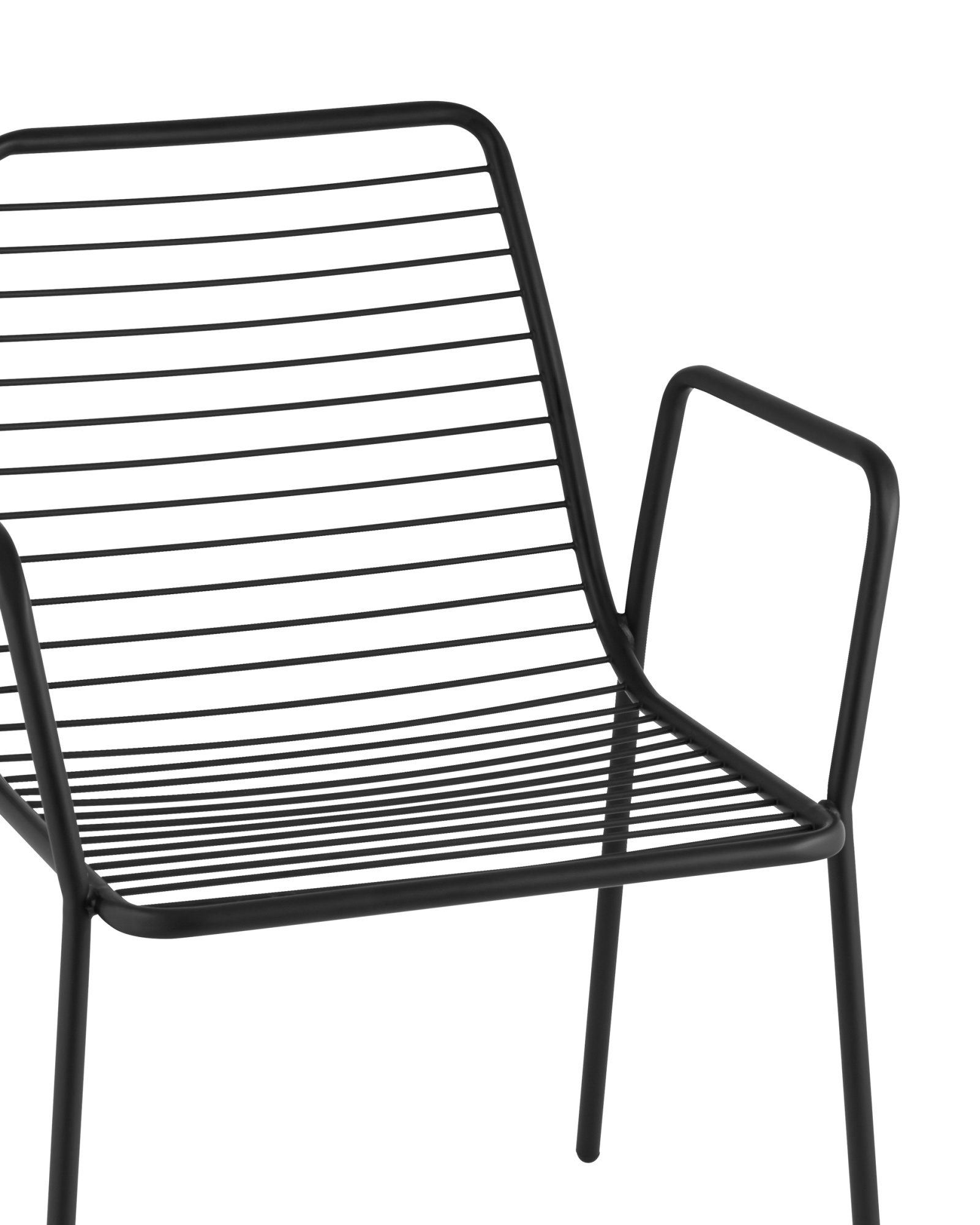 Стул с подлокотниками Дели металл черный Stool Group