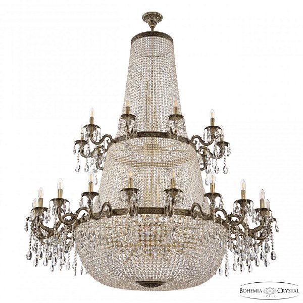 Люстра хрустальная AL2111H201/20+10/160OL/2D AGB Bohemia Ivele Crystal