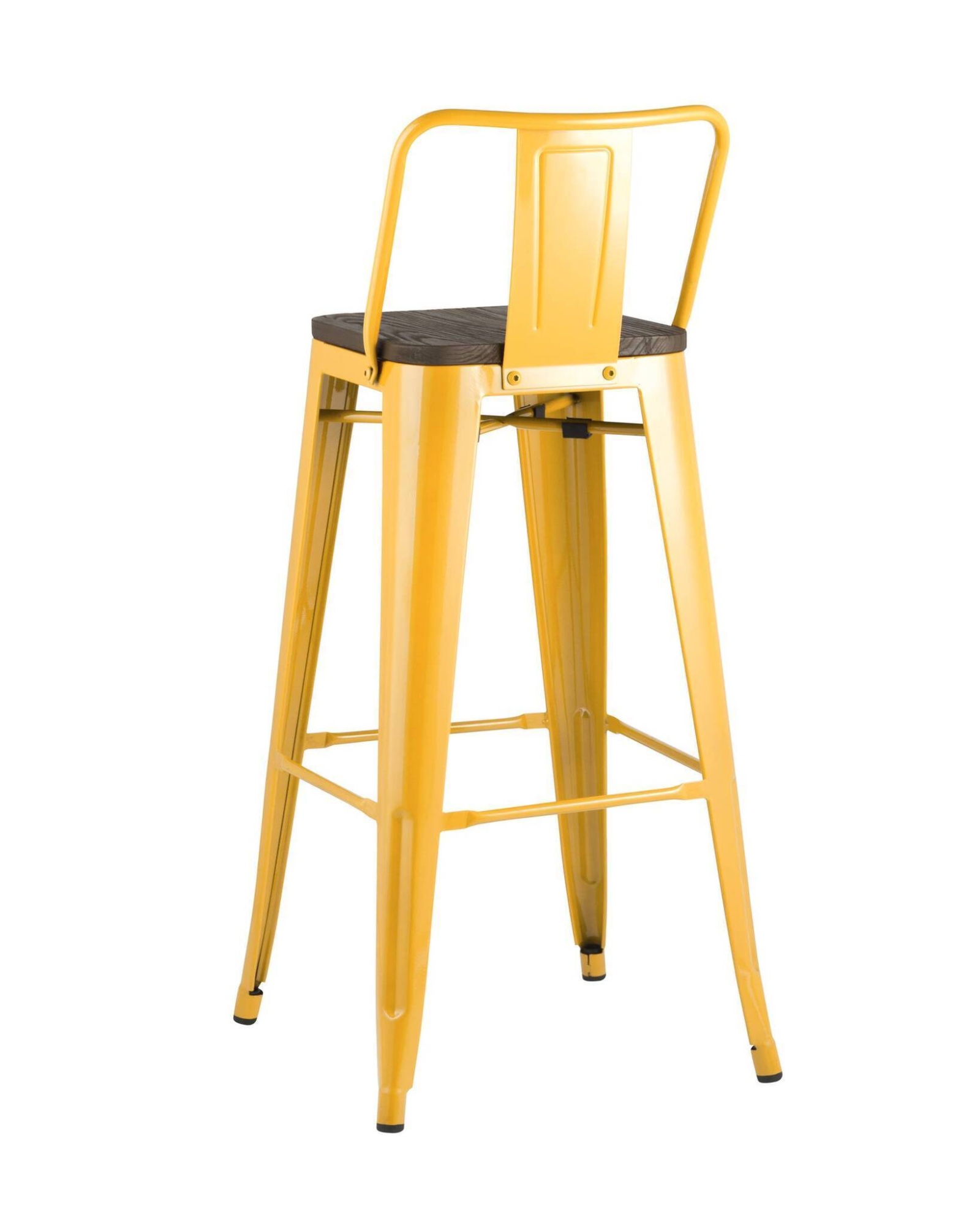 Стул барный TOLIX WOOD со спинкой желтый Stool Group