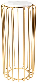 Столик интерьерный с белым мрамором Glasar 54-117