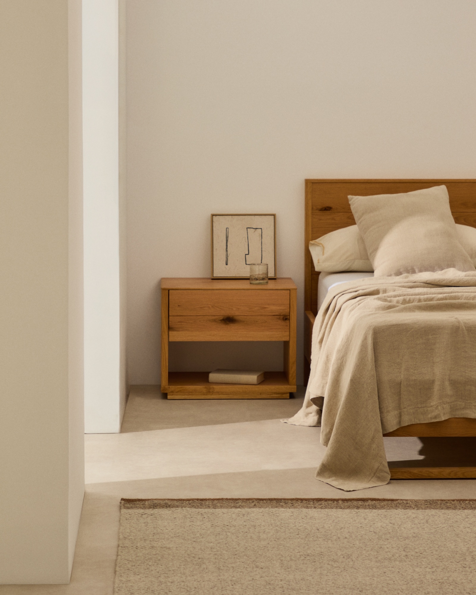 Плед Tandi из льна бежевого цвета 90 х 135 см La Forma (ex Julia Grup)