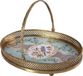 Блюдо с ручкой Glasar C385FC/LG3042K