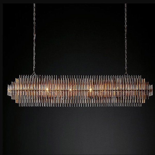 Люстра Restoration Hardware Emile Linear 54" Burnished Brass