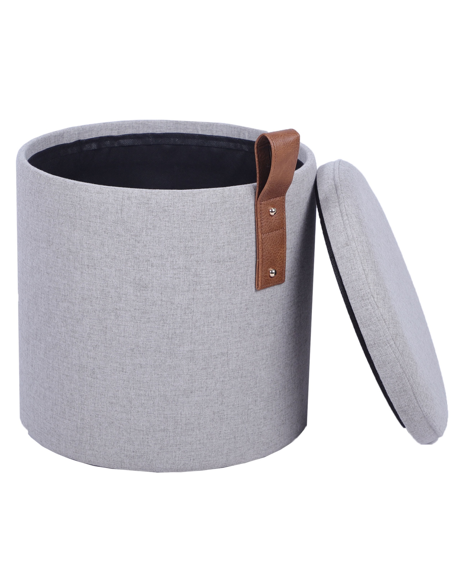 Пуф с ящиком Эркки рогожка XS серый Stool Group