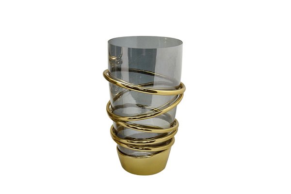 Ваза декоративная "Циклон" стеклянная Garda Decor 69-117031
