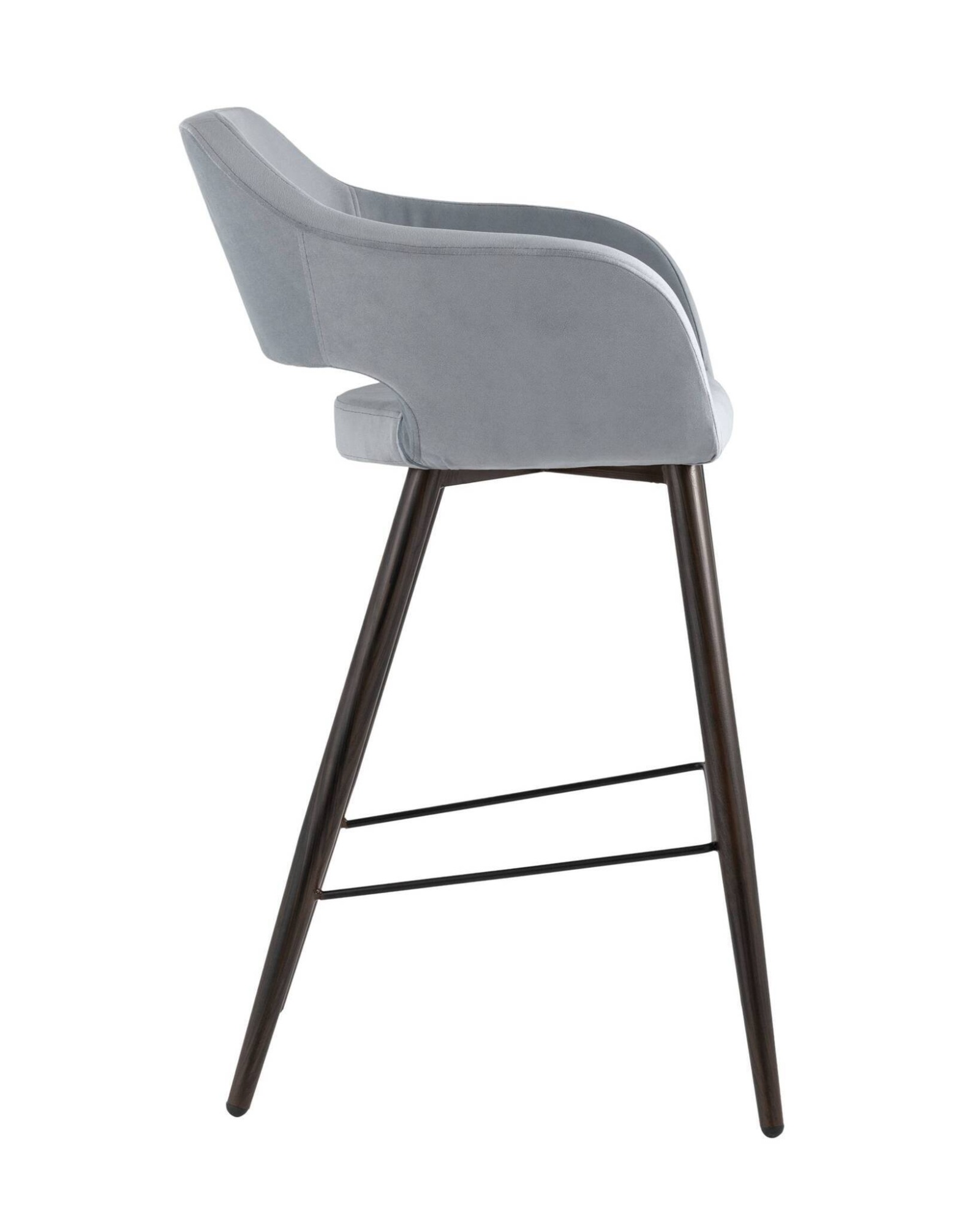 Стул барный Саймон велюр серый Stool Group