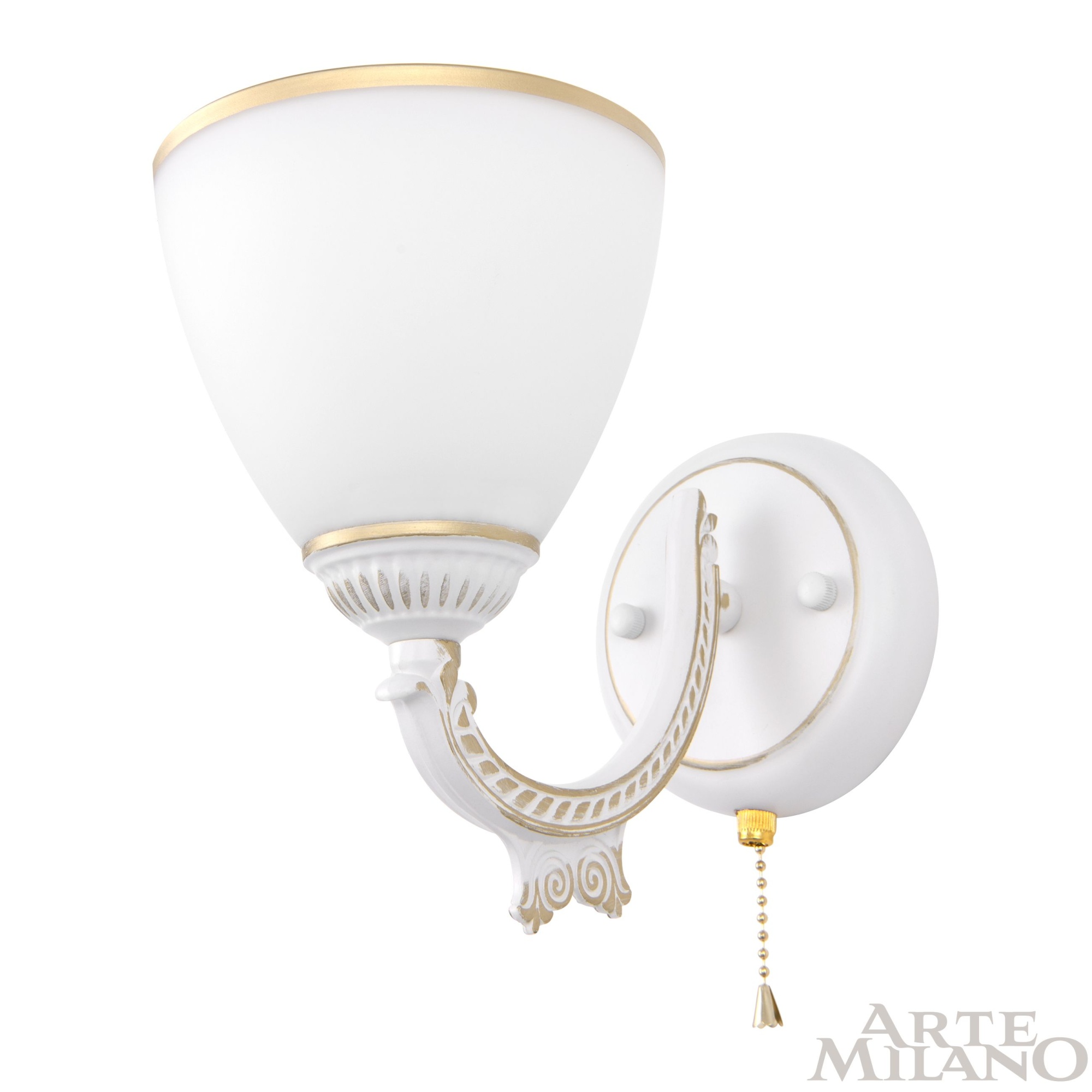 Бра с плафонами 342837/1W WT+G Arte Milano