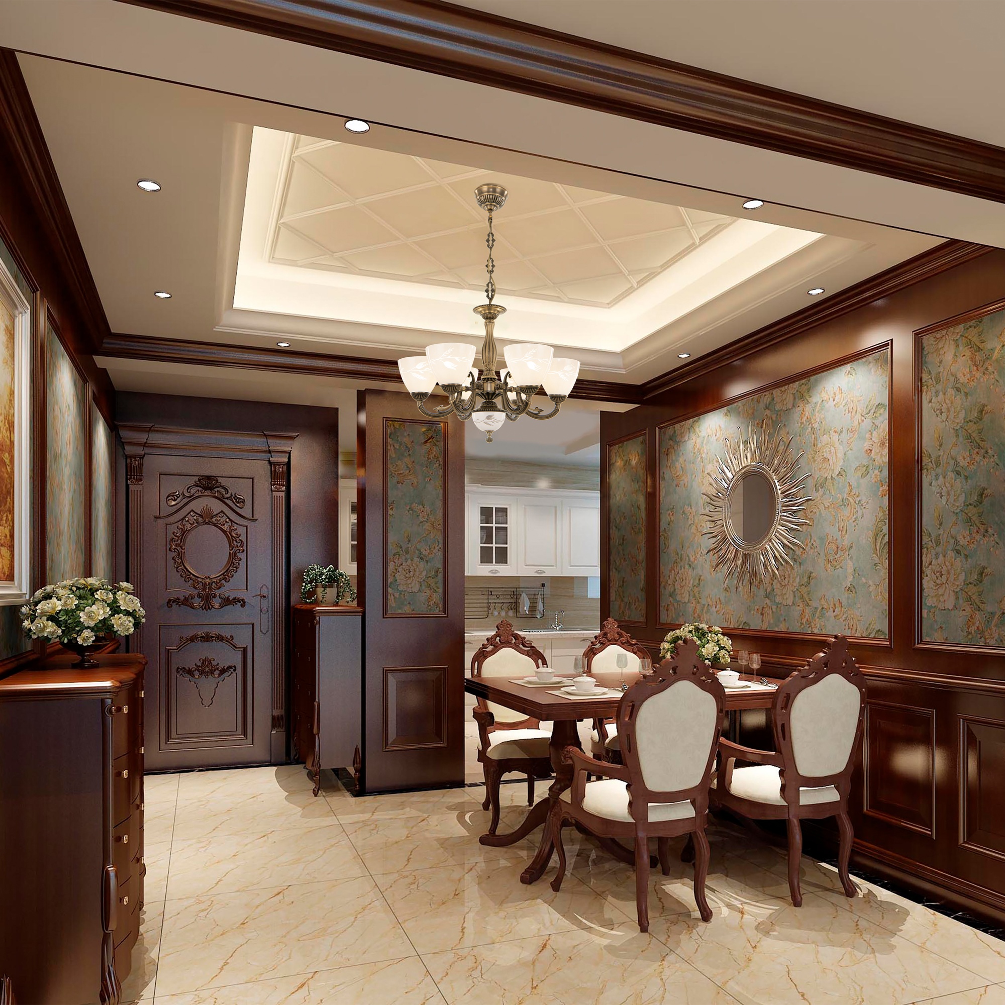 Люстра с плафонами 343659/6 AB Arte Milano