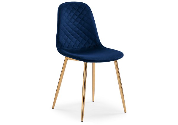 Стул Woodville Dabl dark blue / gold 15290