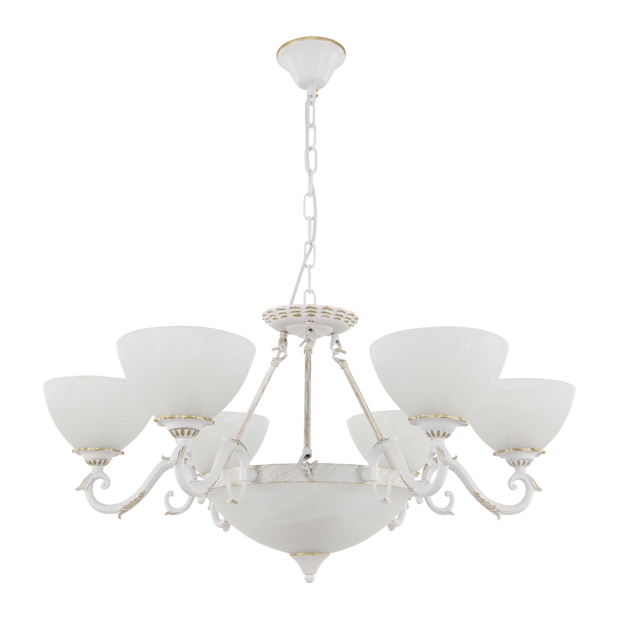 Люстра с плафонами 340518/6-3 WT+G Arte Milano