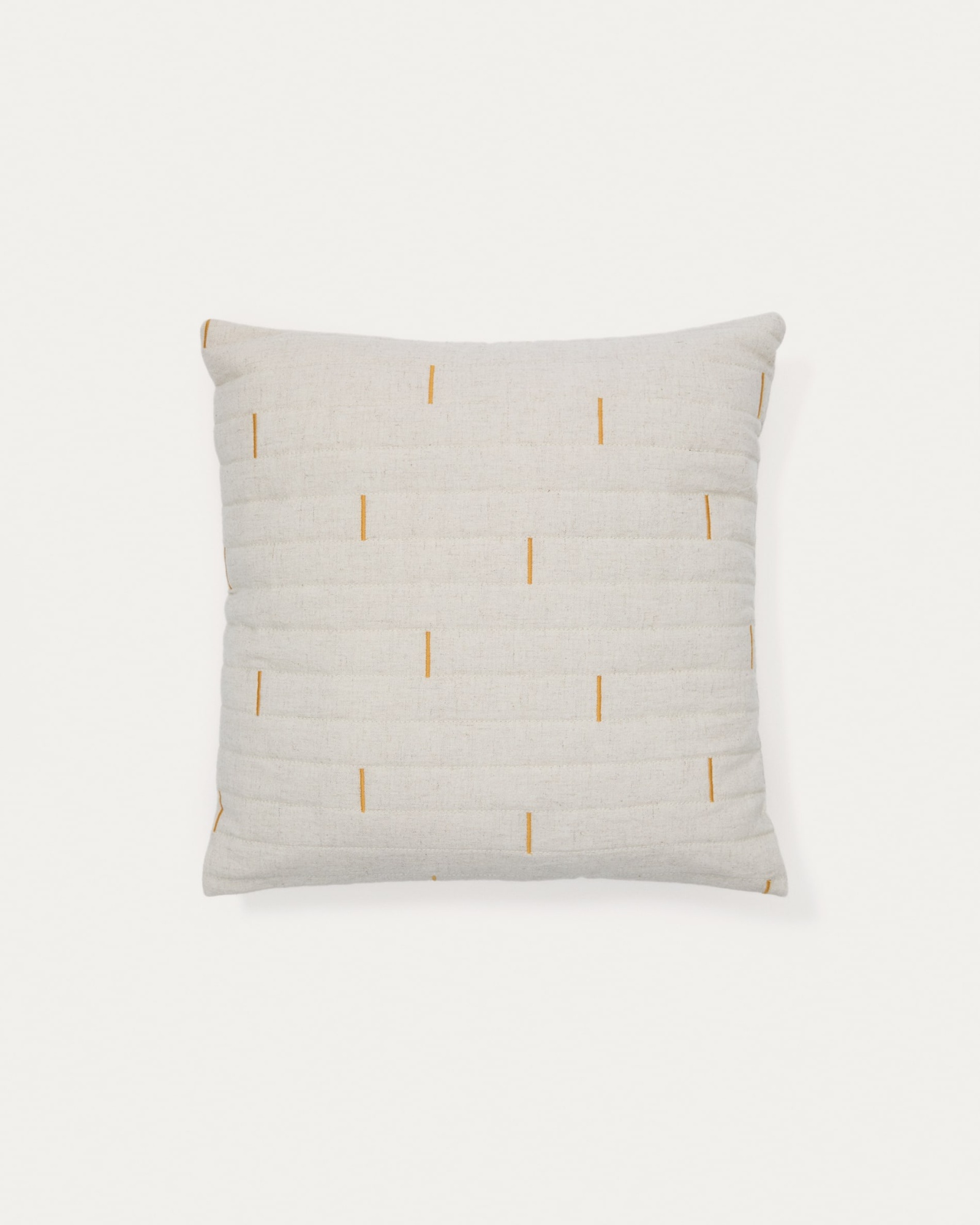 Чехол на подушку Blaina из белого льна с оранжевой вышивкой 45 x 45 см La Forma (ex Julia Grup)