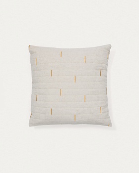 Чехол на подушку Blaina из белого льна с оранжевой вышивкой 45 x 45 см La Forma (ex Julia Grup)
