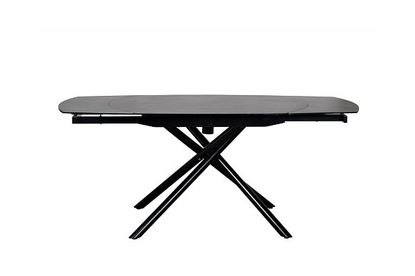 Стол обеденный раскладной керамический черный Garda Decor 83MC-1957DT BL