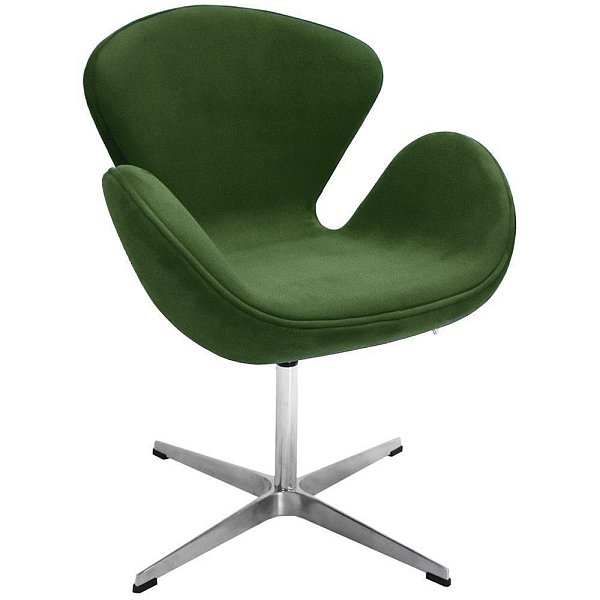 Кресло SWAN CHAIR зеленый, искусственная замша Bradex Home FR 0653