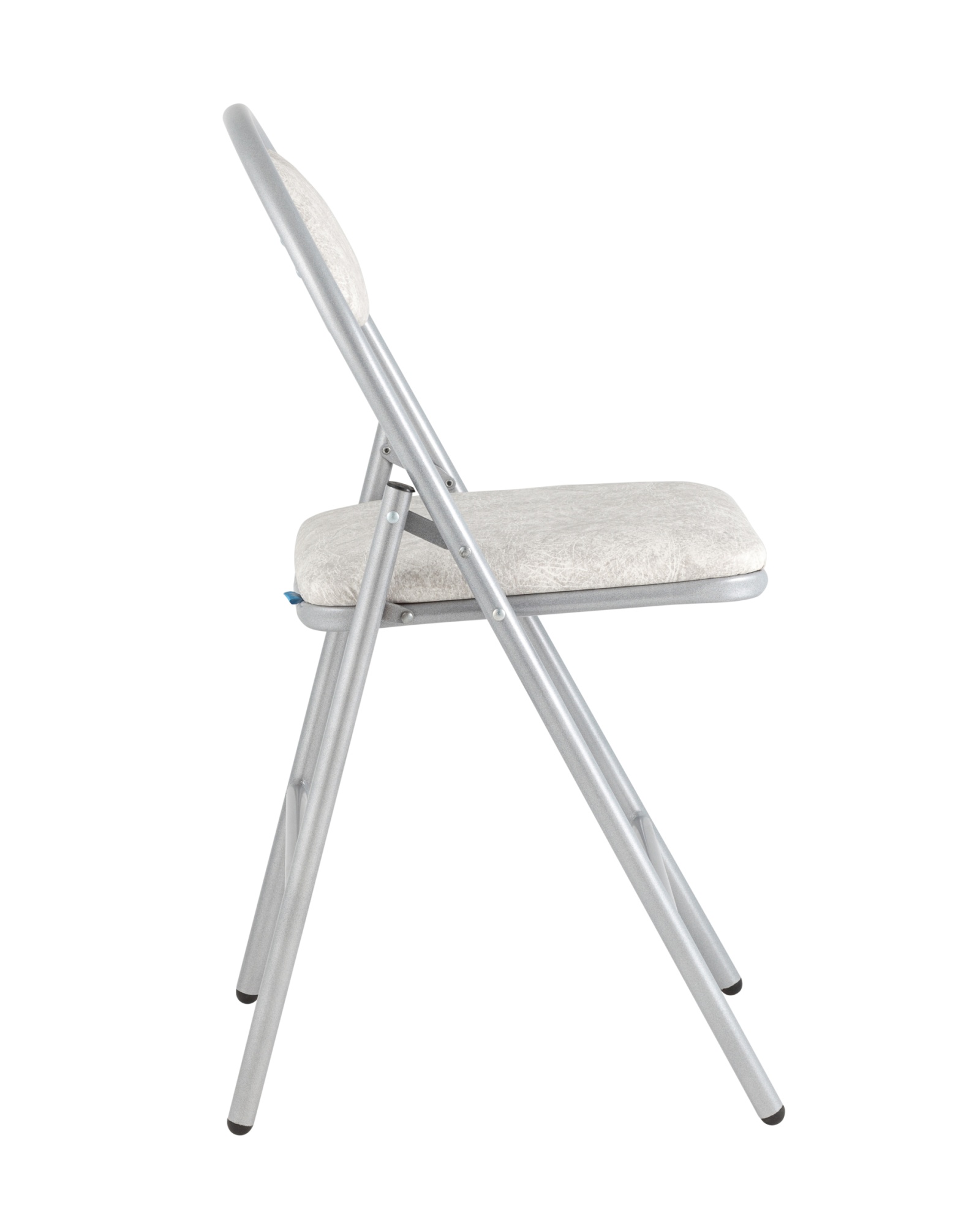 Стул складной Hagen экокожа белый мрамор каркас металлик Stool Group