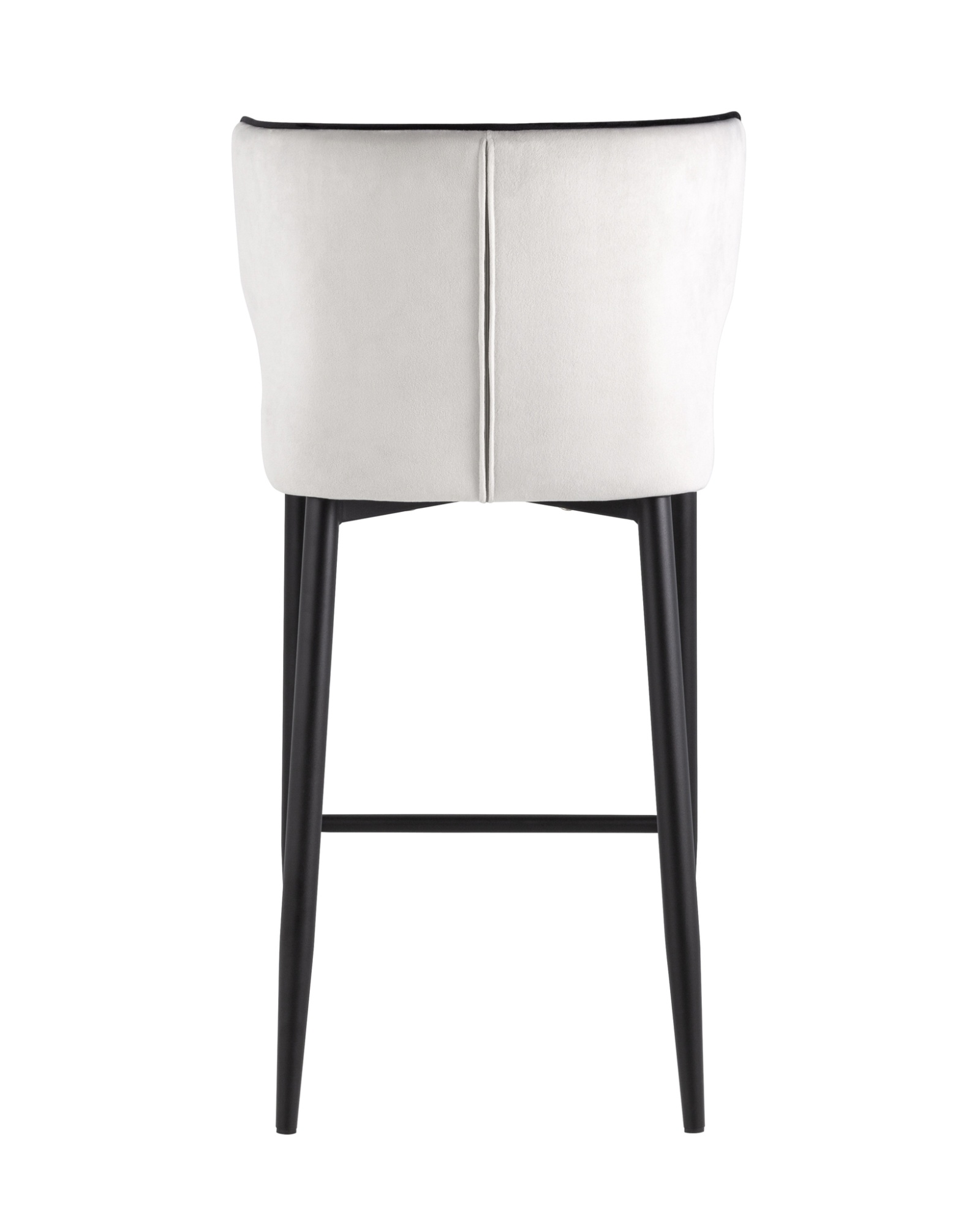 Стул полубарный Матео с кантом велюр светло-серый Stool Group