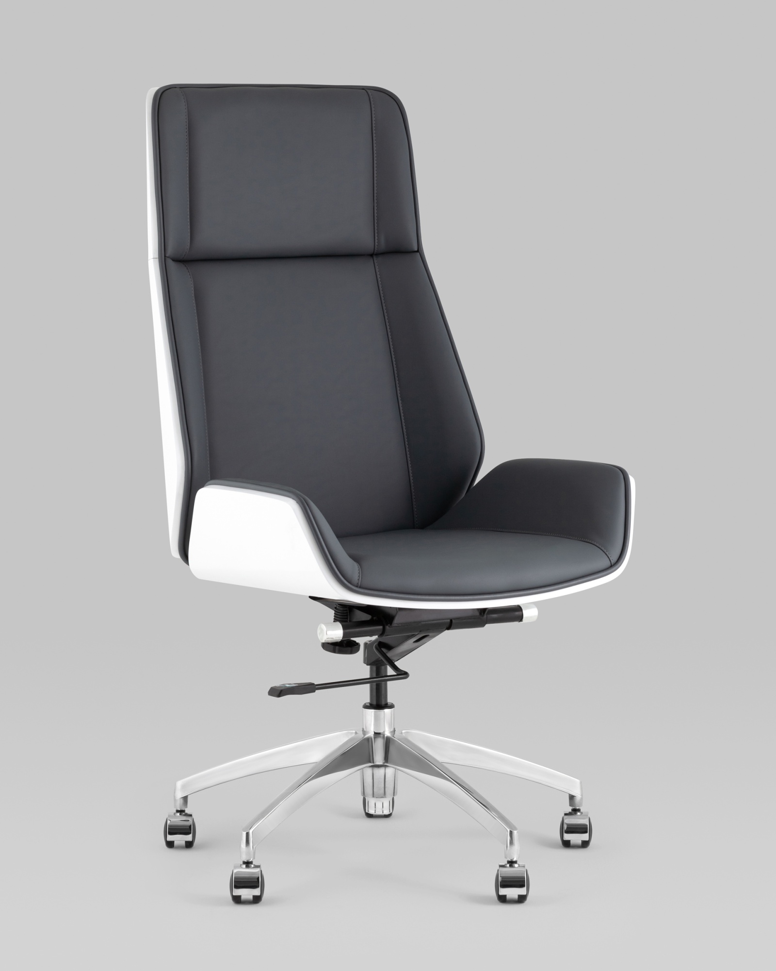 Кресло руководителя TopChairs Crown SN серо-голубой Stool Group