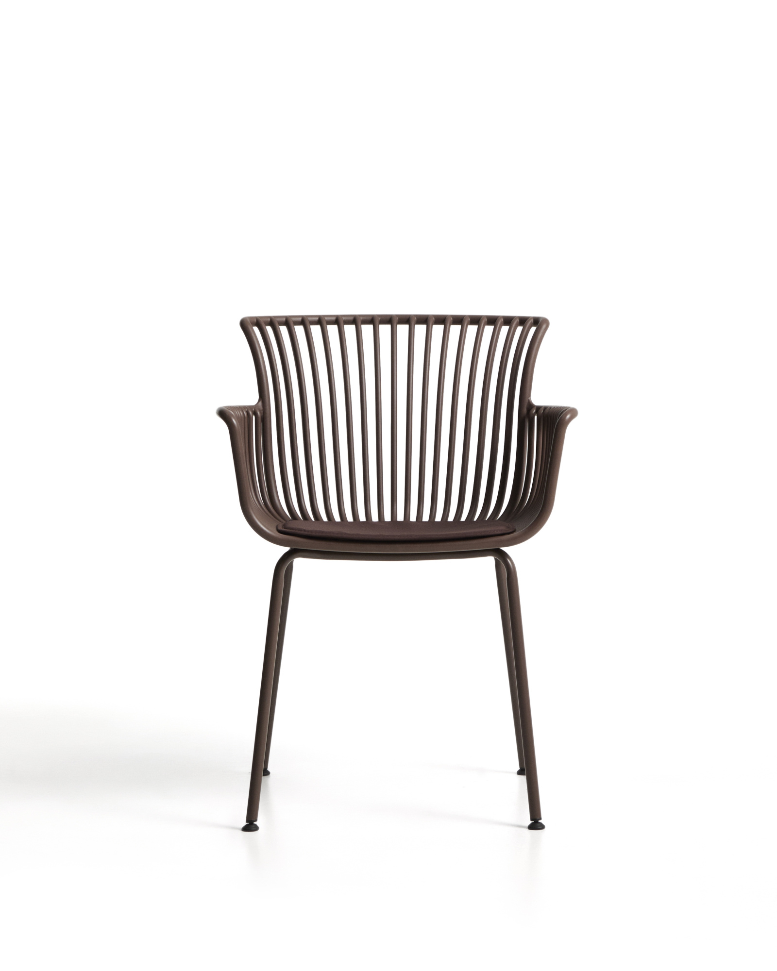 Уличный стул Surpika из пластика и коричневой стали La Forma 482351