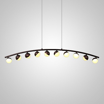 Подвесной реечный светильник CHOIR L10 Brown by ImperiumLoft