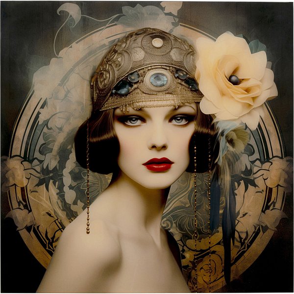 Картина стеклянная Muse Art Nouveau 100x100cm KARE 57675