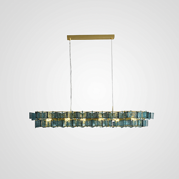 Реечный, рядный светильник DEXTER LONG L95 BLUE by ImperiumLoft