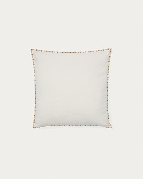 Чехол для подушки Rakira из бежевого хлопка с вышивкой горчичного цвета 45 x 45 см La Forma (ex Julia Grup)