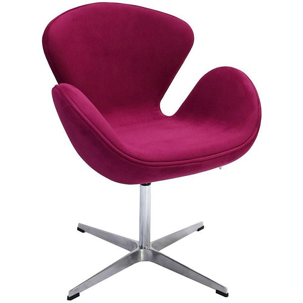 Кресло SWAN CHAIR винный, искусственная замша Bradex Home FR 0651
