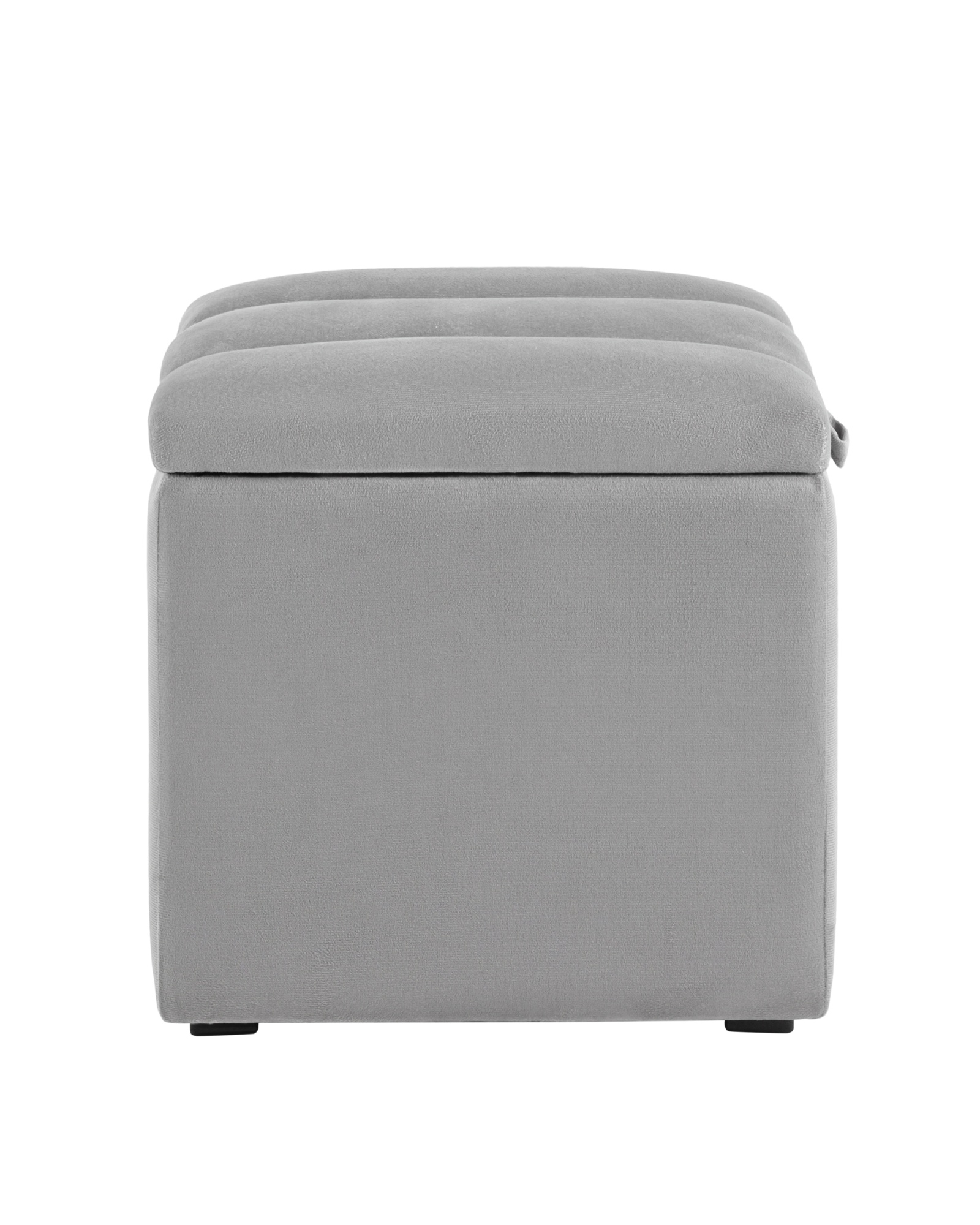 Пуф с крышкой Нильсон велюр серый Stool Group