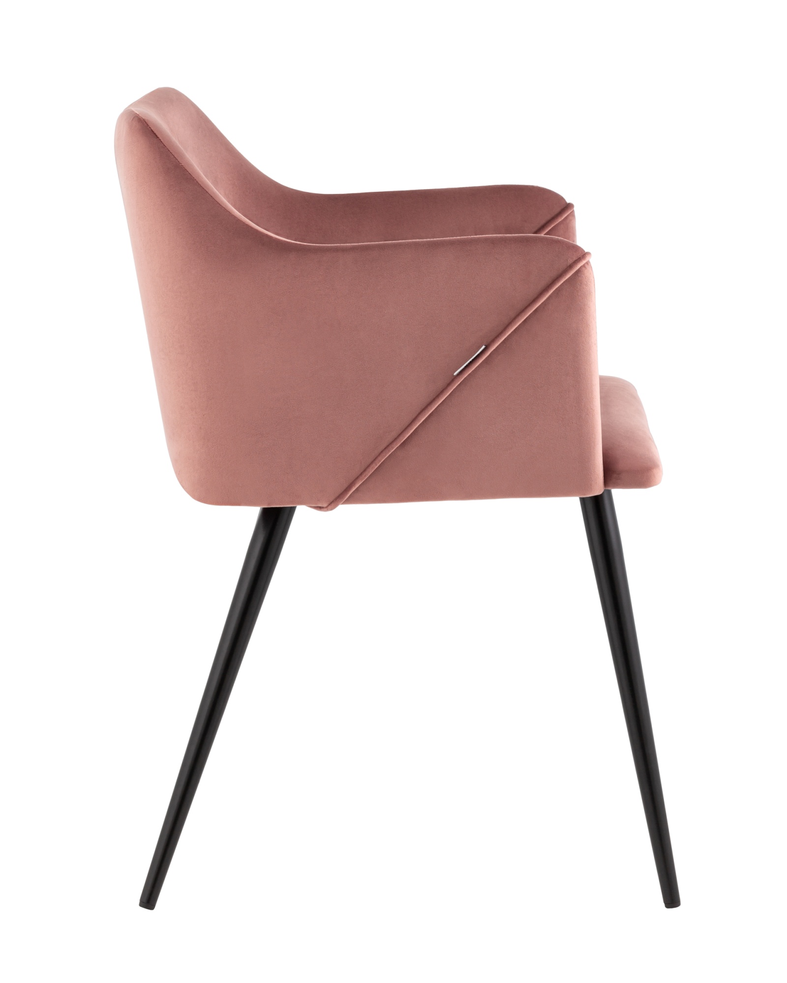 Стул с подлокотниками Джоэл велюр пыльно-розовый Stool Group