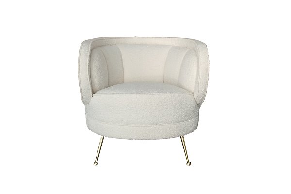Кресло белое (ткань букле) Garda Decor ZW-852 WH