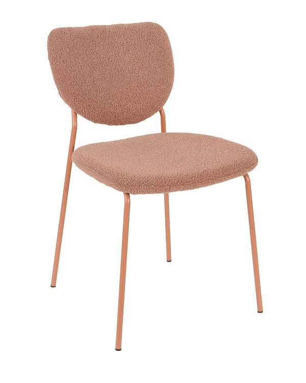 Стул обеденный Gigi коричневый букле розовые ножки Stool Group
