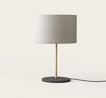 Настольная лампа Hedra золотой металл / черный мрамор + абажур 801011/31 Aromas del Campo