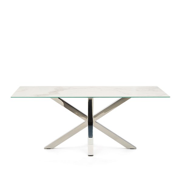 Стол Argo из керамики Iron Moss и ножками из нержавеющей стали 200 x 100 см La Forma (ex Julia Grup)