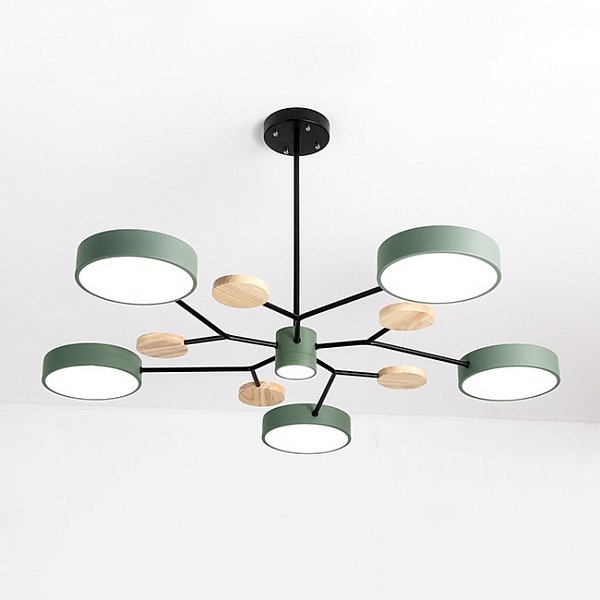 Люстра На Штанге Meade 6 Lamps Green By Imperiumloft