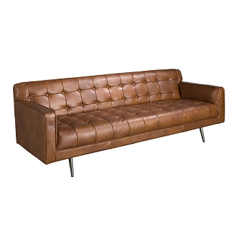 Диван Chester 3-местный из темно-коричневой кожи модель 6225 Angel Cerda