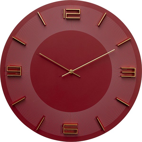 Часы настенные Leonardo Red/Gold Ø49cm KARE 58137