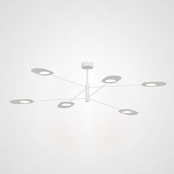 Люстра на штанге INGEL D110 6 lamps White by ImperiumLoft