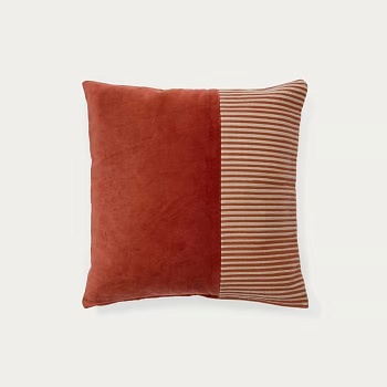 Samit Чехол на подушку из 100% хлопкового бархата с красными полосками 45 x 45 см La Forma (ex Julia Grup)