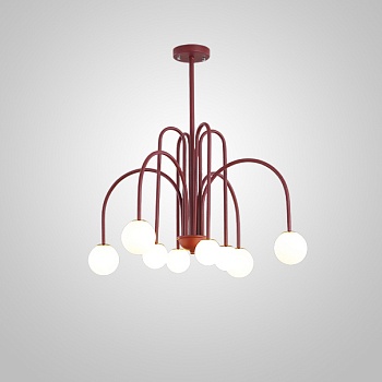 Потолочная люстра DAY L8 D75 Red by ImperiumLoft