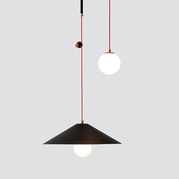 Подвесной светильник OFFSET Черный с черным проводом by ImperiumLoft