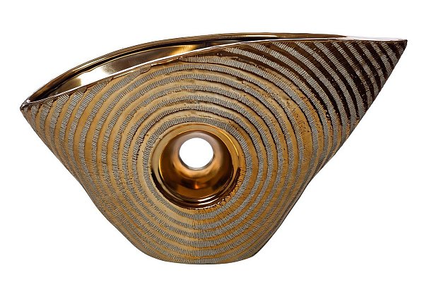 Ваза керамическая декоративная (золотая) Garda Decor 18H2508L-4