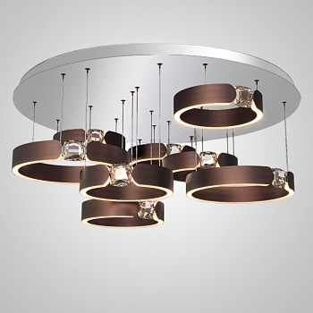 Потолочная люстра SELLIF CHROME L8 Brown by ImperiumLoft