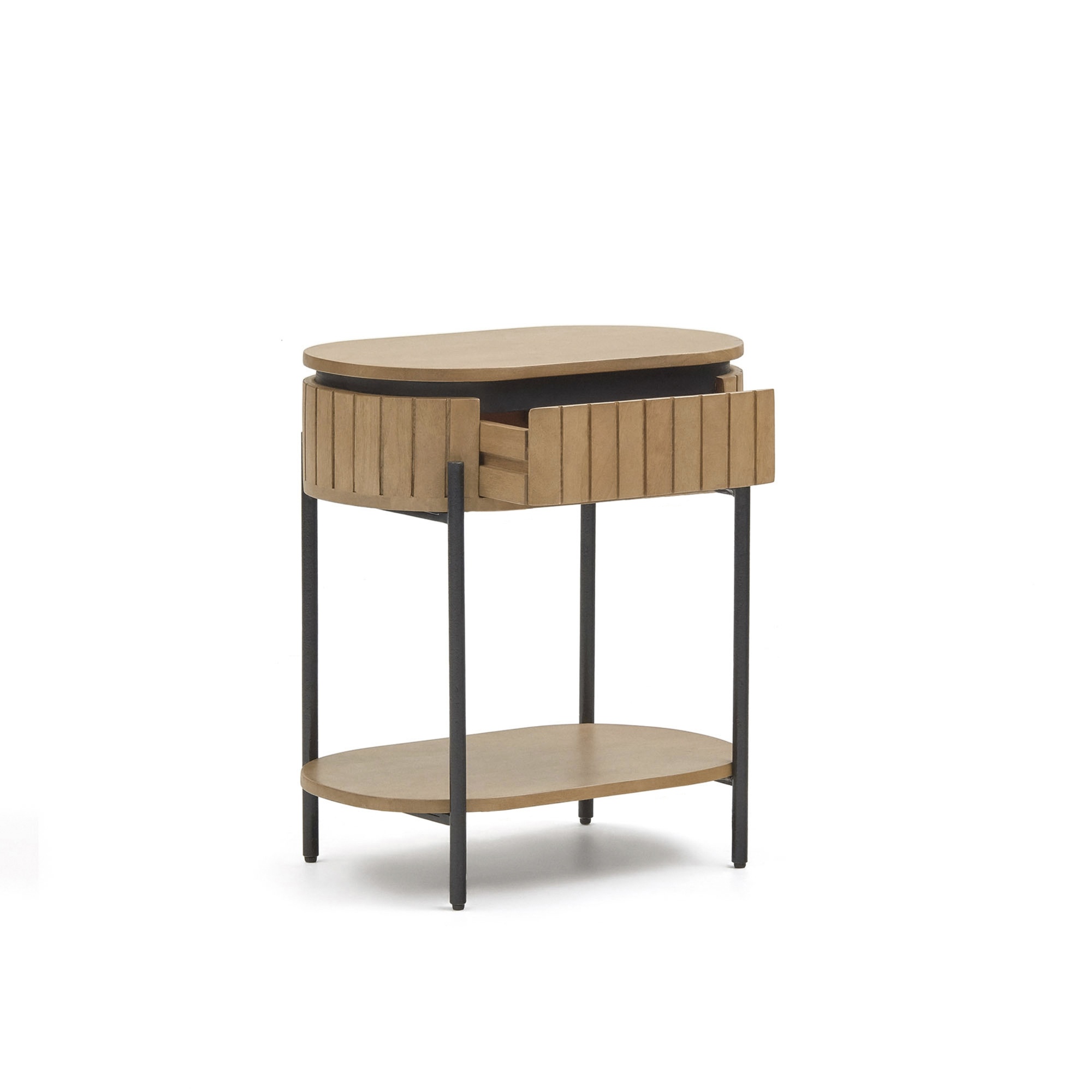 Licia Прикроватная тумбочка из дерева манго с натуральной отделкой 55 x 56 см La Forma (ex Julia Grup)